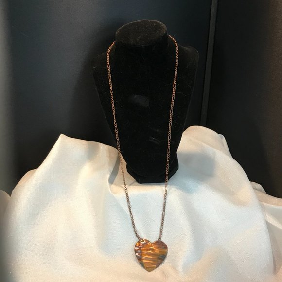 Vintage Copper Heart Pendant - Picture 3 of 3